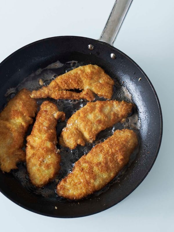Schnitzel in the pan