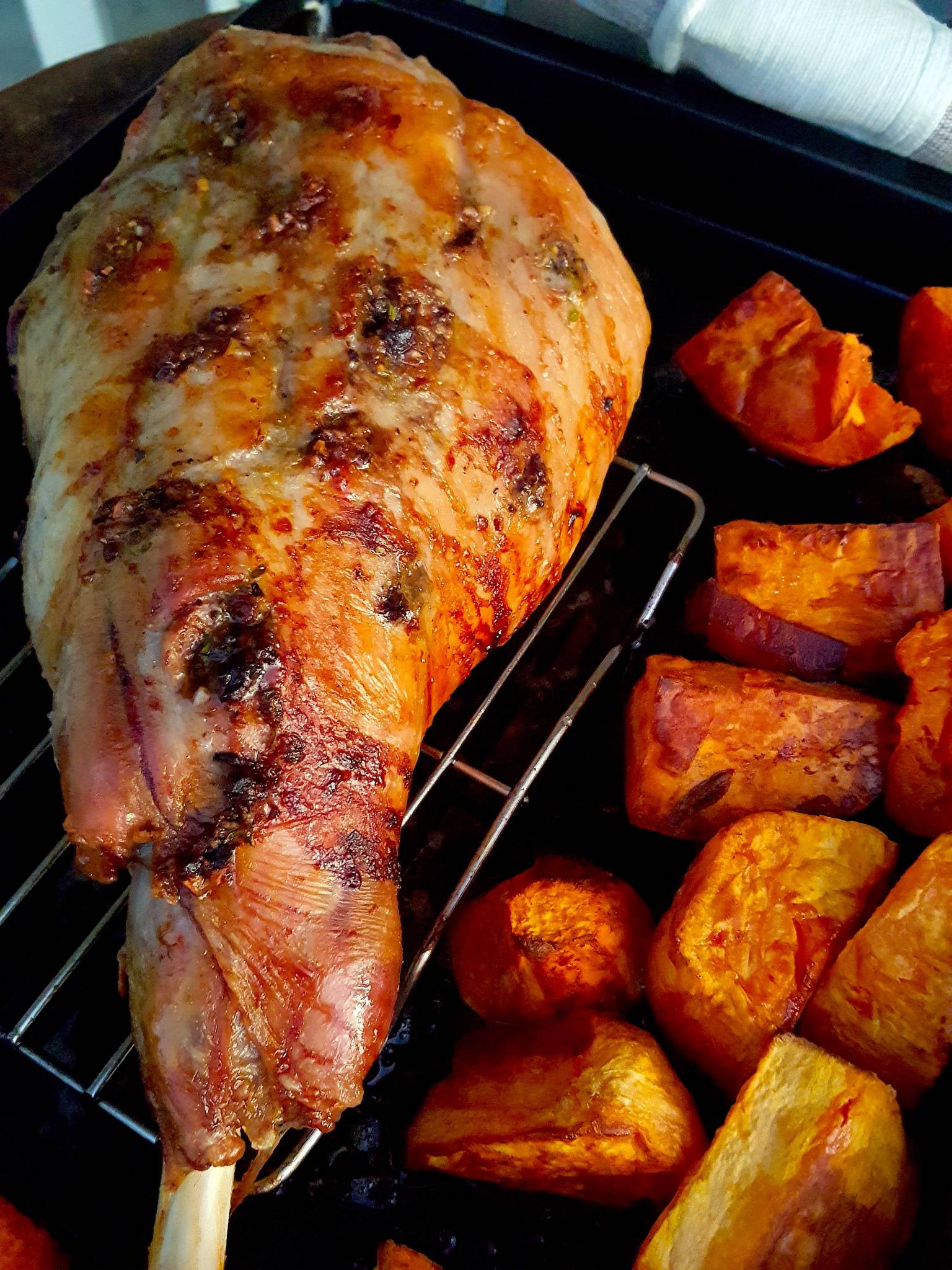 Roast Lamb with Olives & Orange
