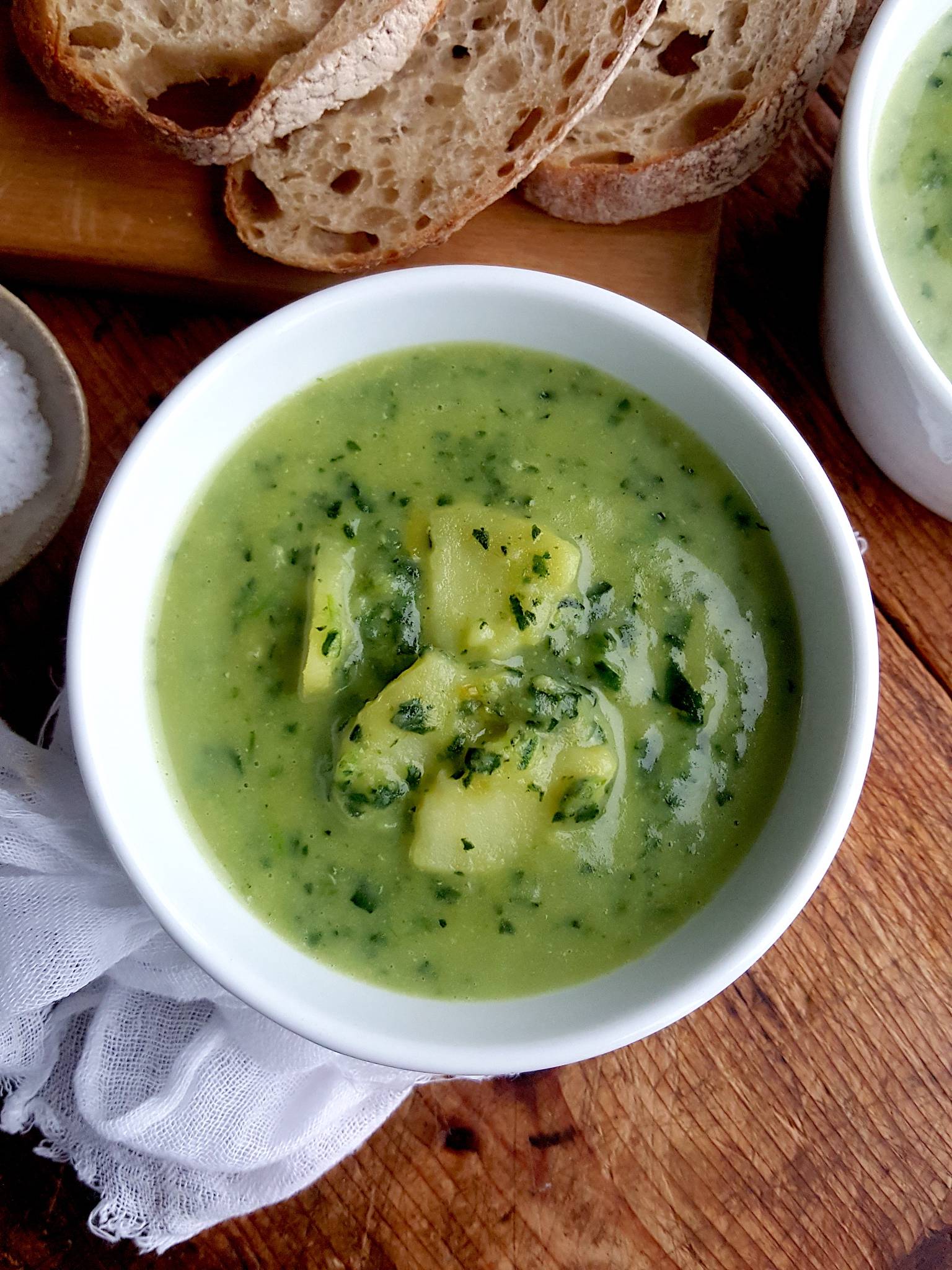 Leek, Potato & Spinach Soup