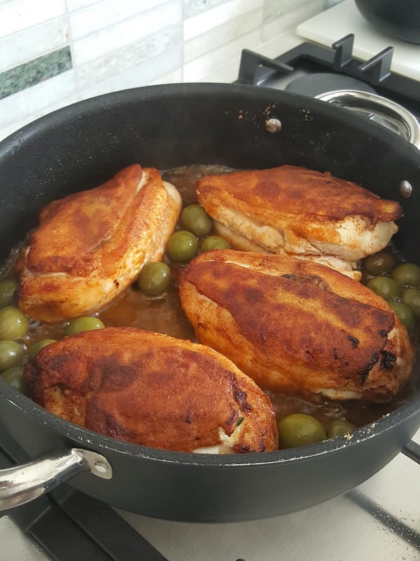 Chicken Breasts with Green Olives