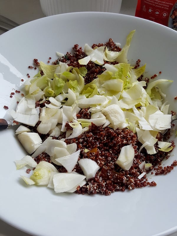 Red Quinoa with Charred Asparagus