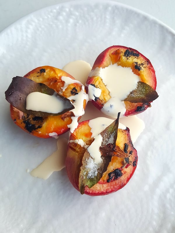 Baked Fruit with Lavender Petals
