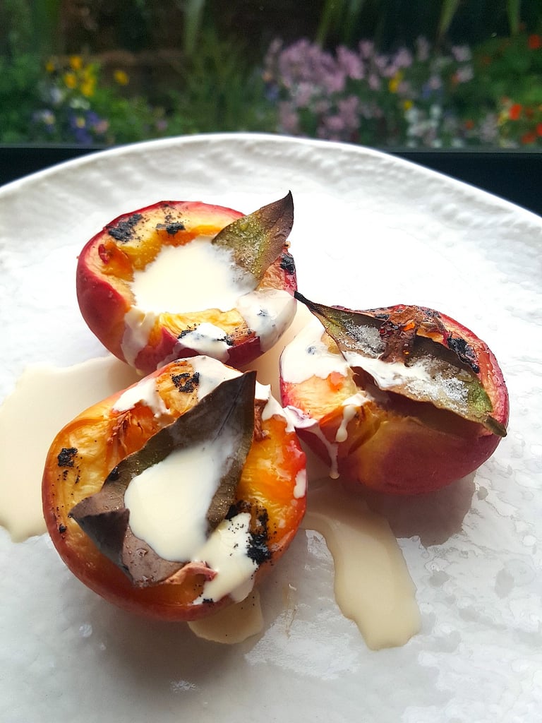 Baked Fruit with Lavender Petals