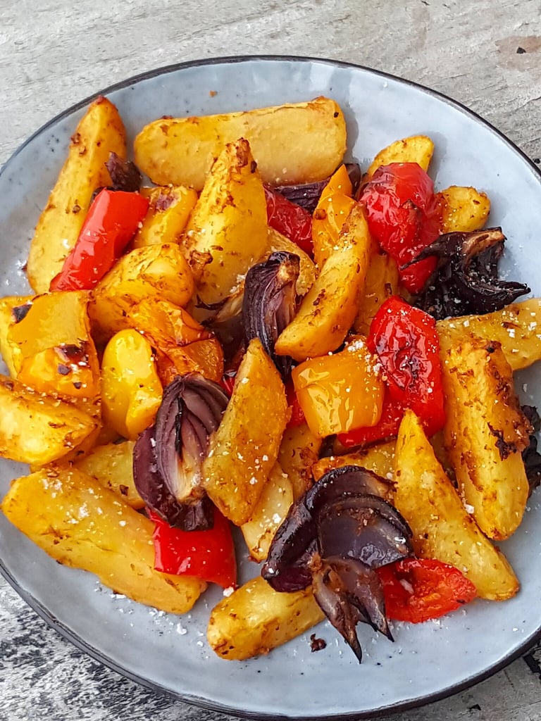 Spicy Potato, Red Onion & Pepper Bake