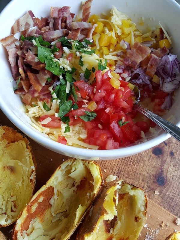 Stuffed Jacket-baked Potatoes