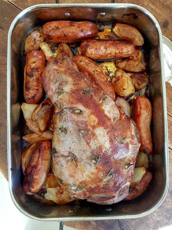 Woo-hoo! Sausages absorb all the flavour!