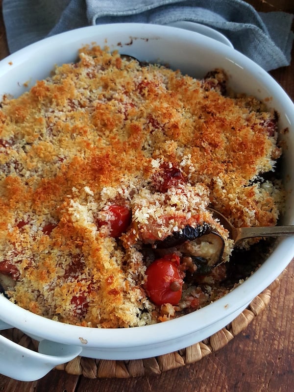 Gratin of Eggplant, Green Pepper