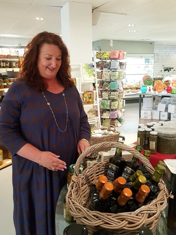 Jacqui with products