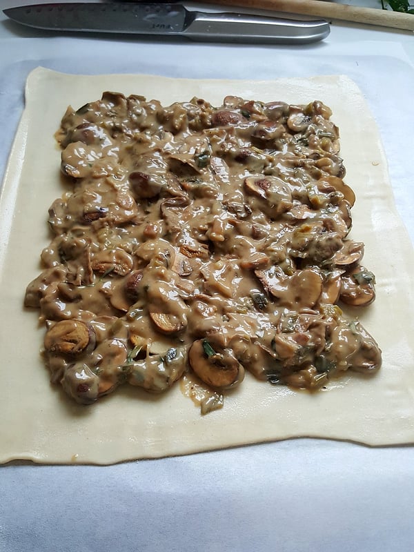 Easy mushroom pie.