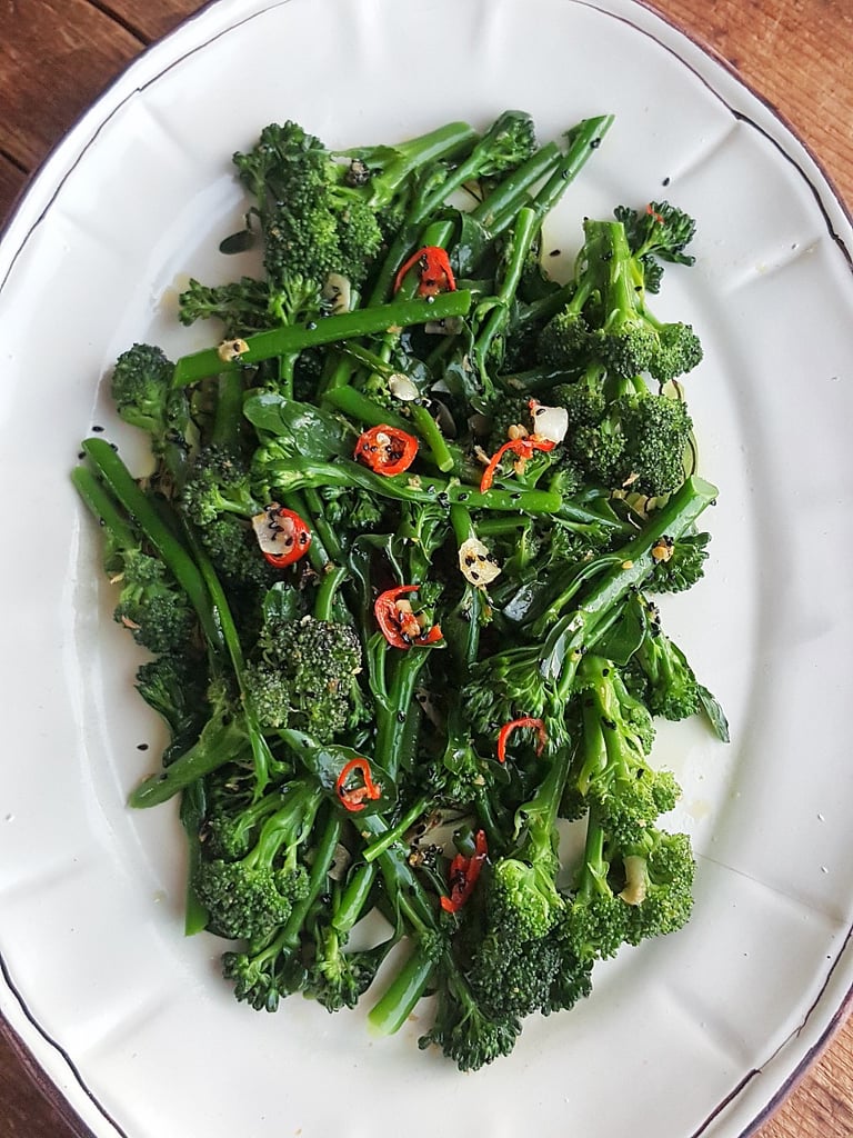 Gingered Broccoli with Black Sesame Seeds