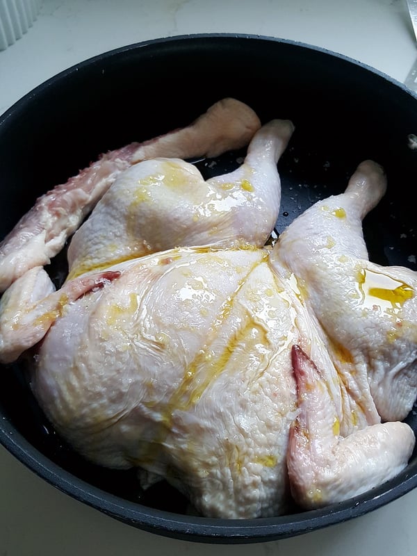 Spatchcock Chicken with Chermoula Dressing