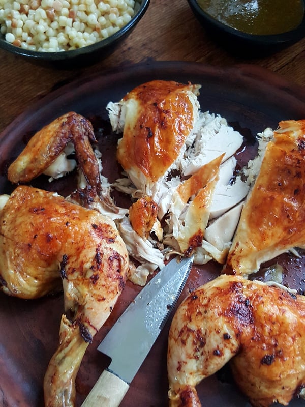 Spatchcock Chicken with Chermoula Dressing