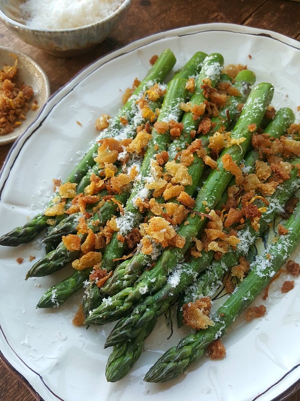 Asparagus & Crunchy Sourdough Crumbs
