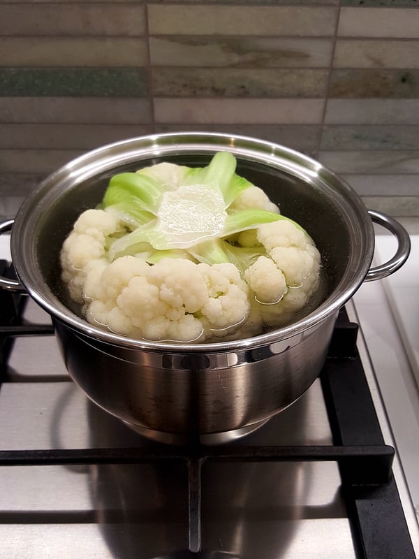 Cauli in the pot.