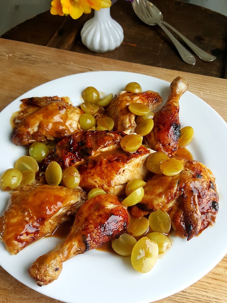 Roasted Chicken with Grapes & Verjuice