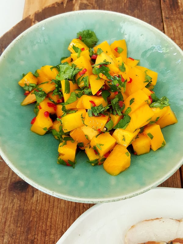 BBQ Chicken Breasts with Mango Salsa