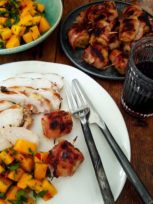 BBQ Chicken Breasts with Mango Salsa