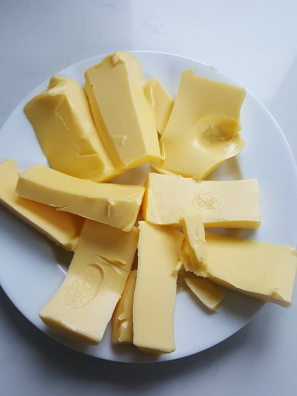 Butter for creaming.