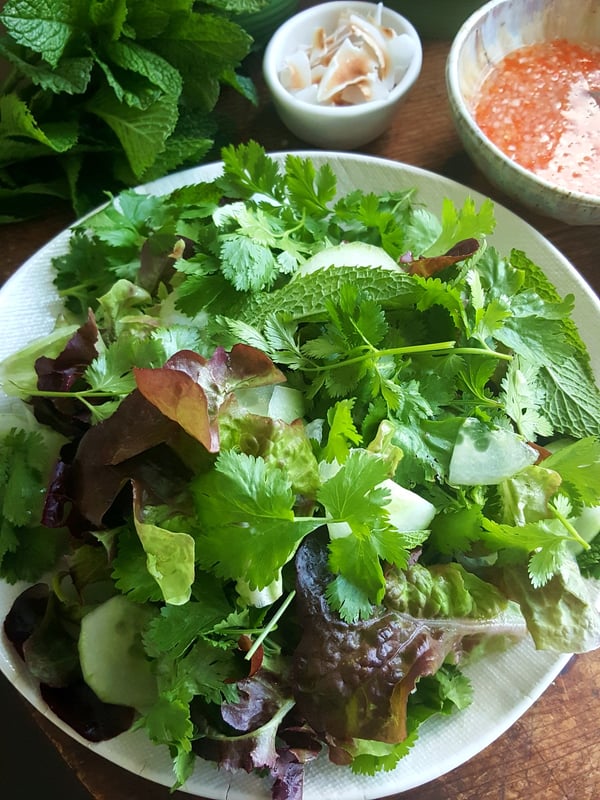 Fresh herb salad