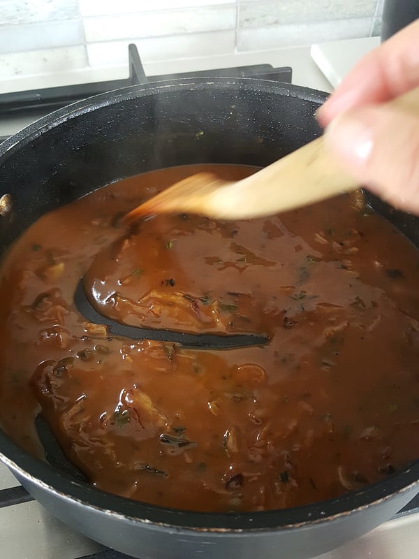 Onion gravy.