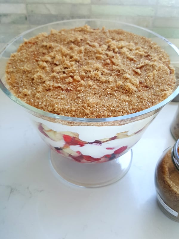 Nectarine & Berry Trifle