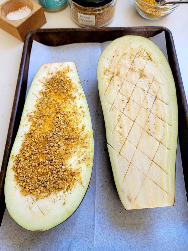 Baked Eggplant with Ras el Hanout