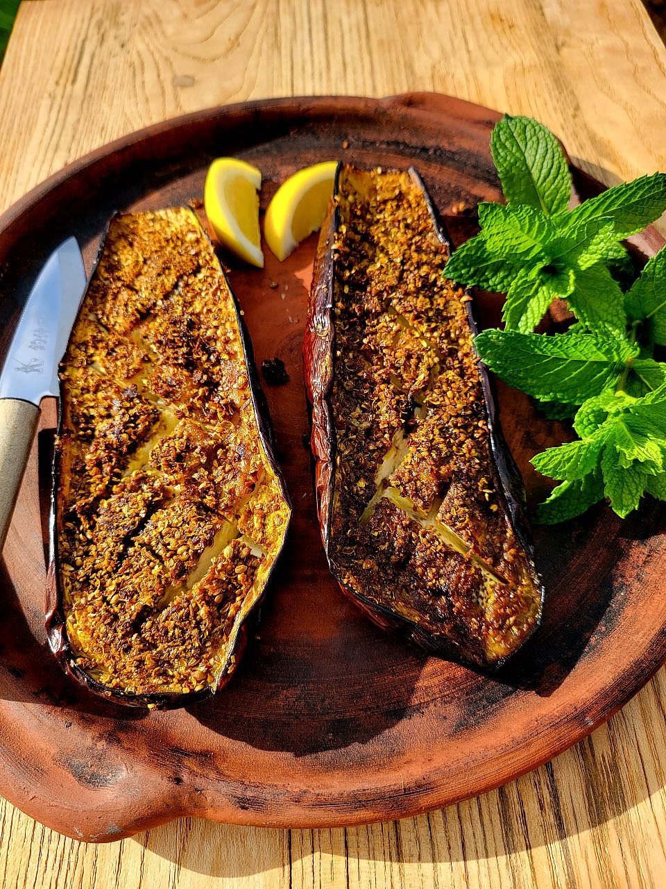 Baked Eggplant with Ras el Hanout
