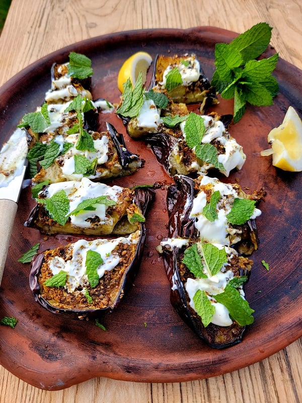 Baked Eggplant with Ras el Hanout