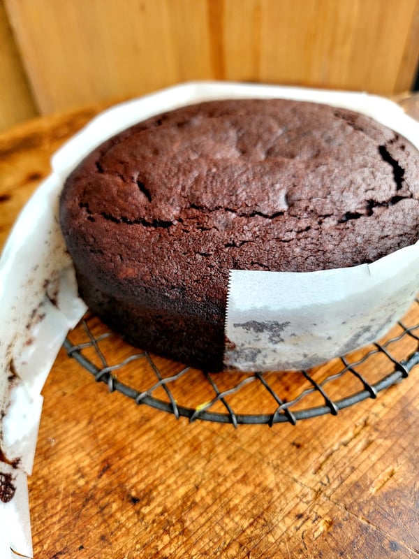 Chocolate Cake with Hazelnut Topping
