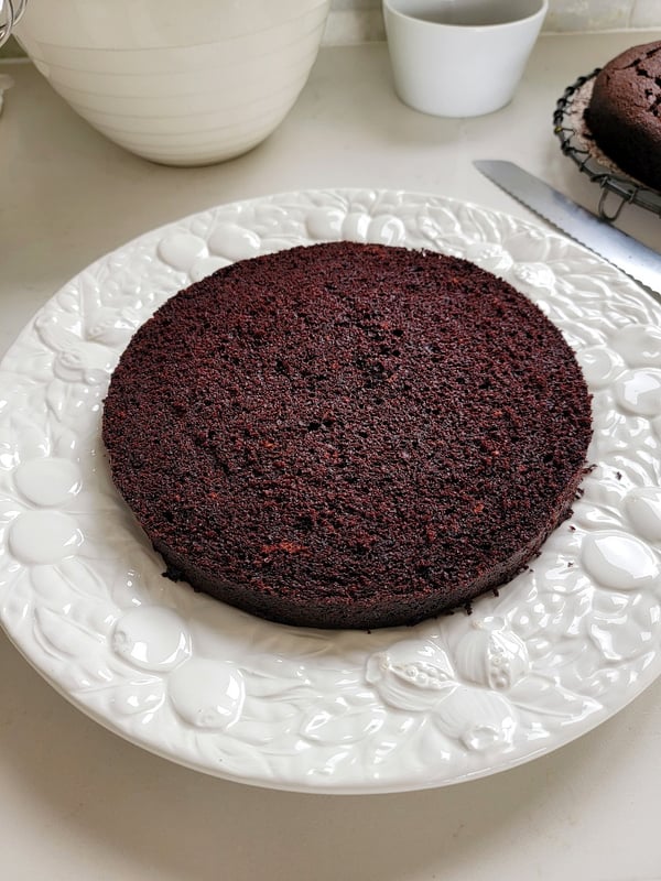 Chocolate Cake with Hazelnut Topping