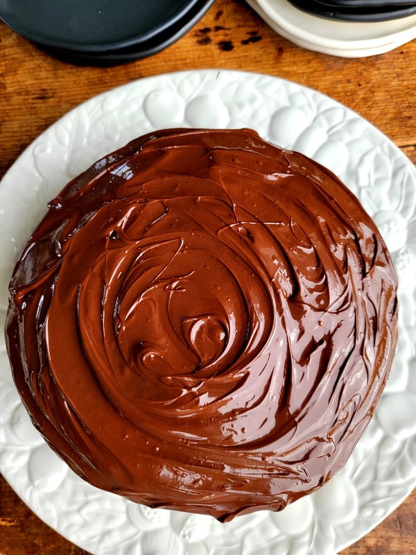 Chocolate Cake with Hazelnut Topping