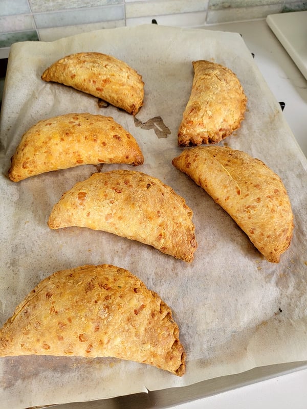Chorizo Pasties with Roasted Tomato Sauce