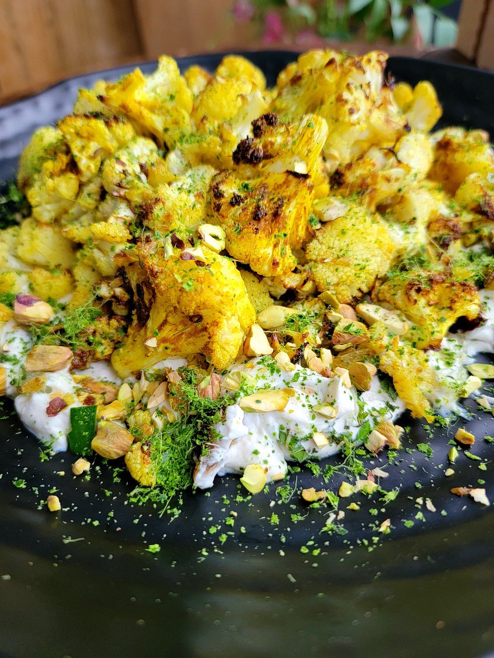 Roasted Cauliflower with Dates