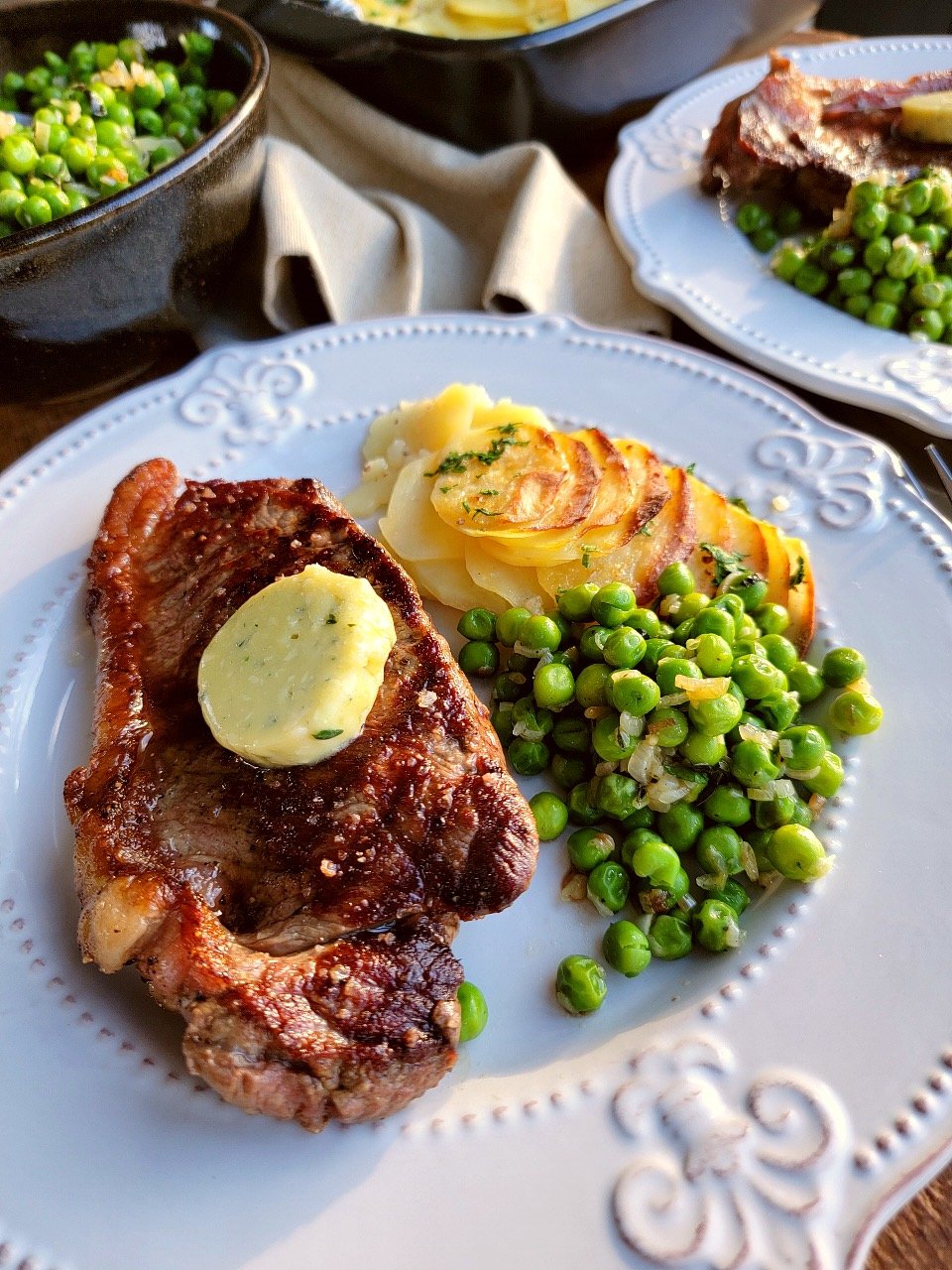 Sirloin Steak with Blue Cheese Butter