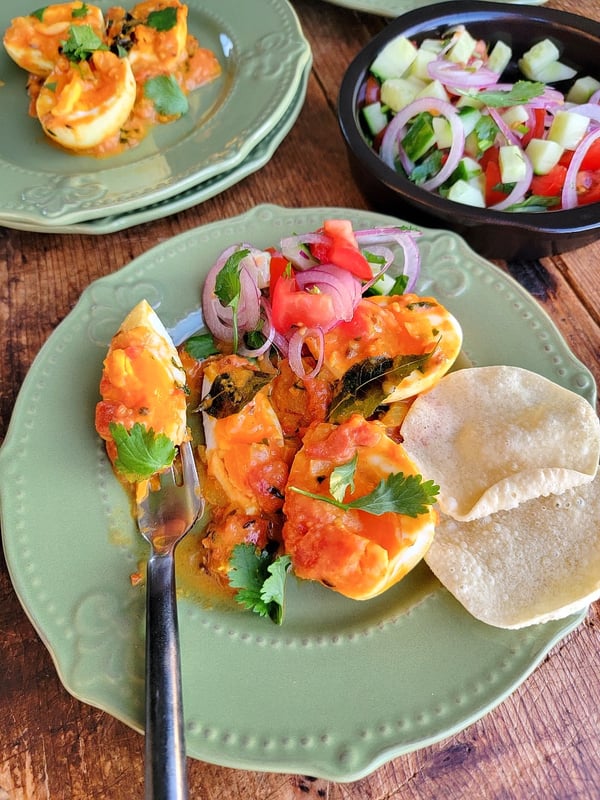 Spicy Coconut Eggs