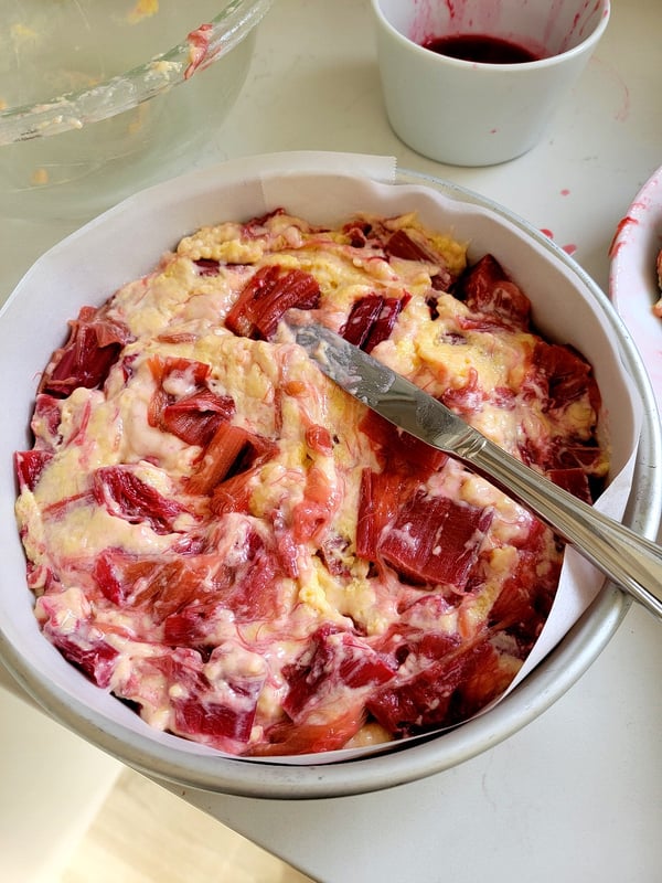 Rhubarb Crumble Cake