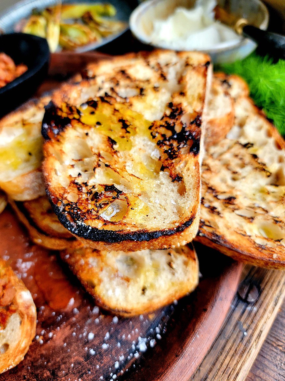 Winter Bruschetta with Sausage Crumb