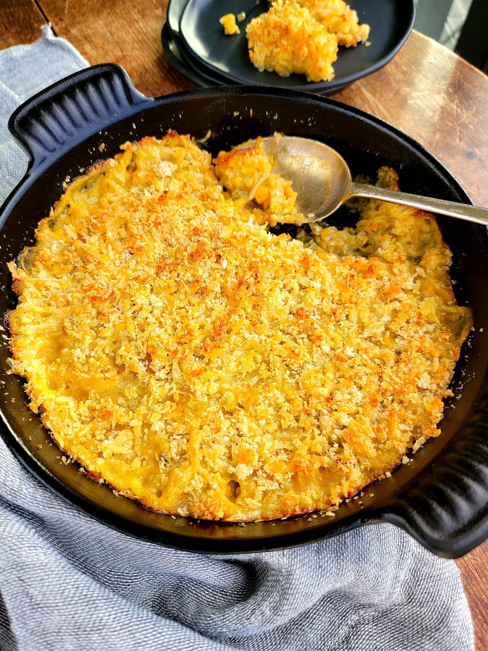Sweet Corn with Cheesy Crust