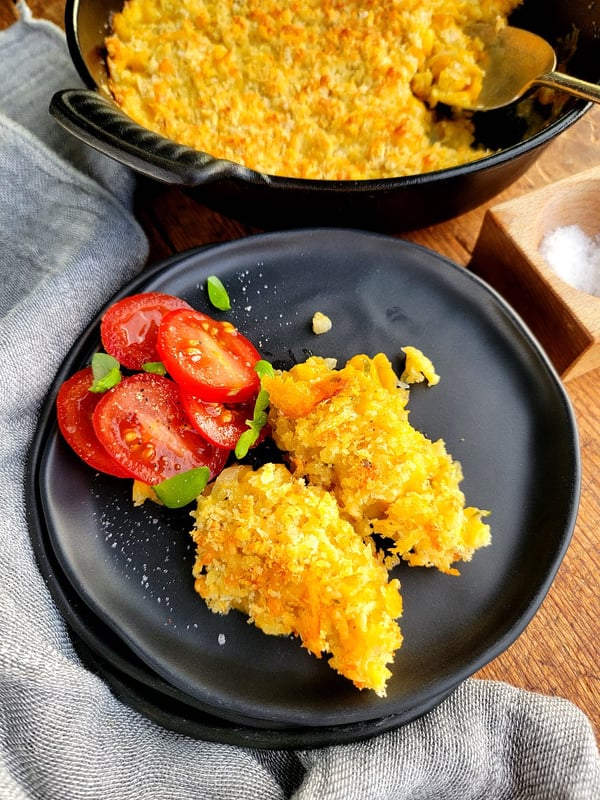 Sweet Corn with Cheesy Crust