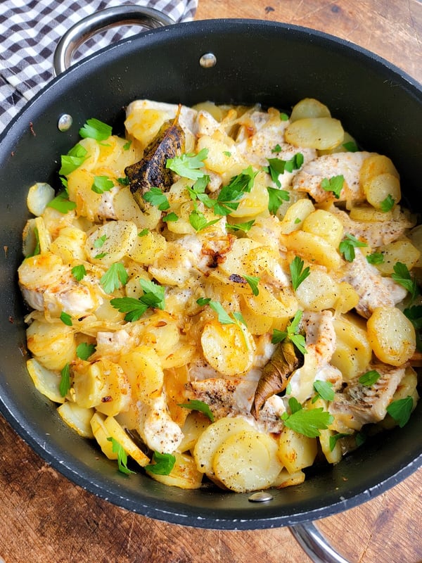 Baked Fish with Lemony Potatoes