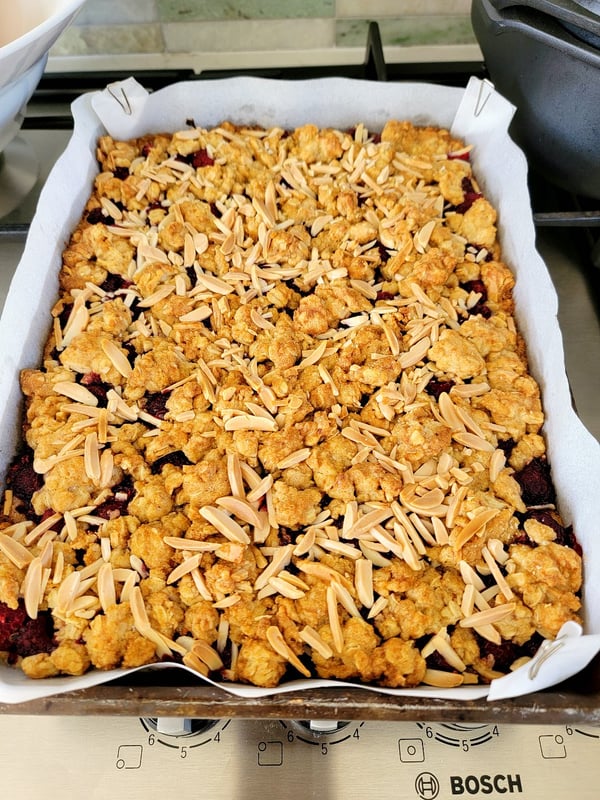 Raspberry Almond Slice