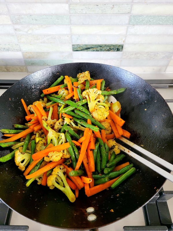 Spicy Fried Vegetables with Mustard Seeds