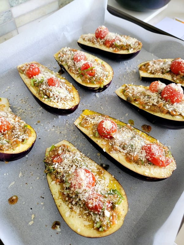 Sicilian Baked Eggplants with Capers & Tomatoes
