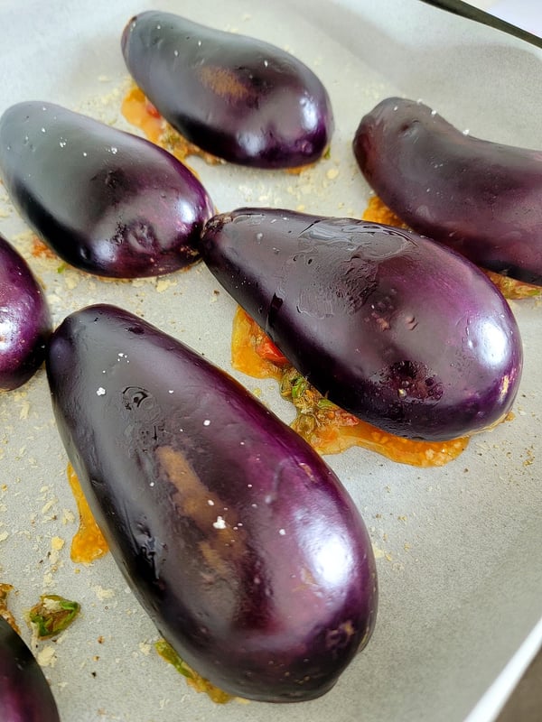 Sicilian Baked Eggplants with Capers & Tomatoes