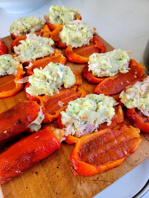 Char-grilled Peppers, Smoked Fish, Potato & Fennel