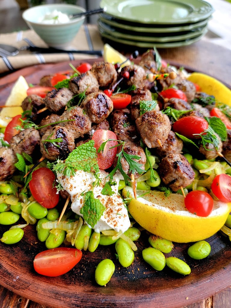Lamb Meatballs with Edamame Beans