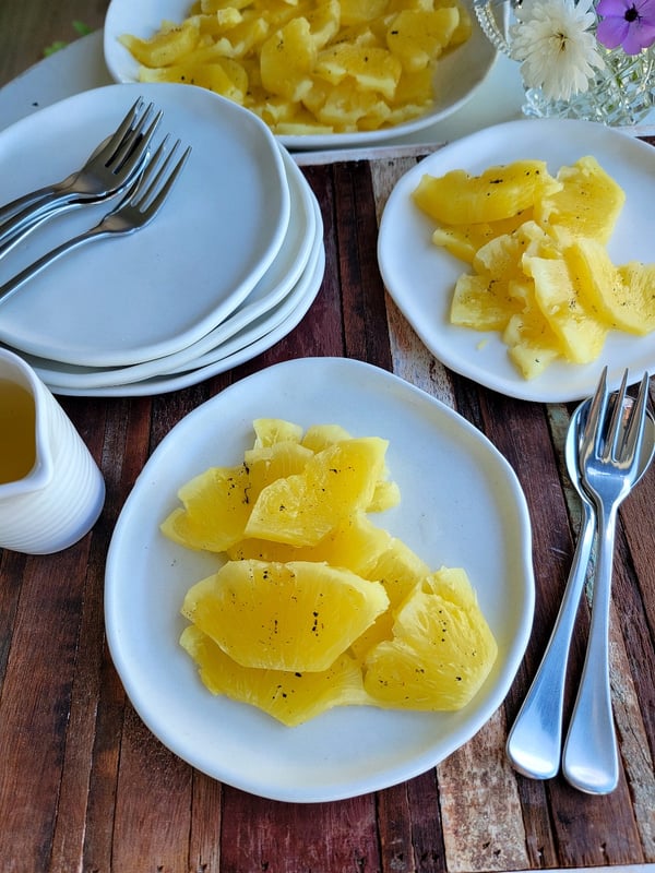 Pineapple in Vanilla Syrup