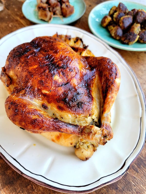 Roast Chicken with Chestnut Stuffing