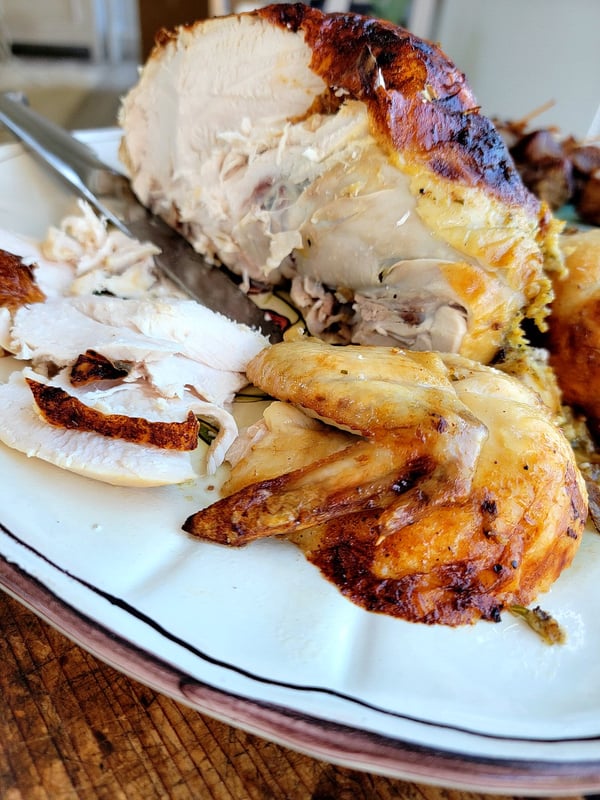 Roast Chicken with Chestnut Stuffing