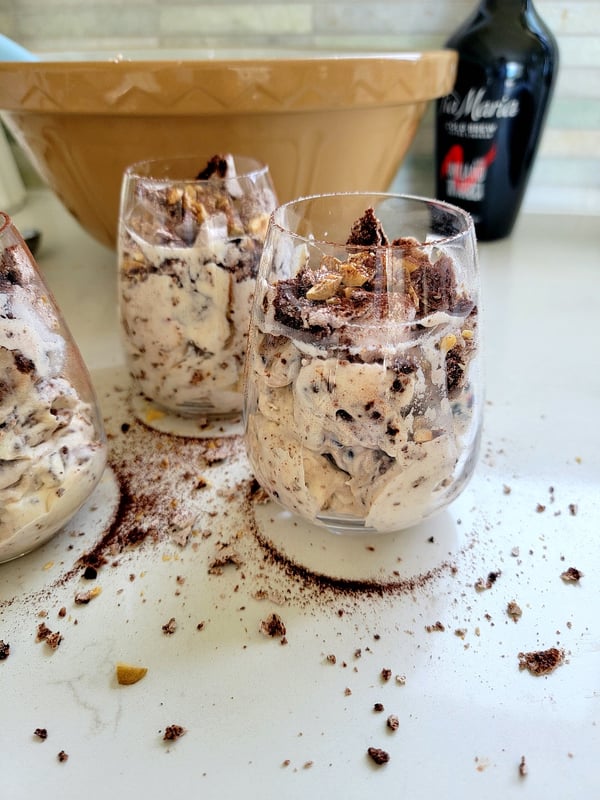 Smashed Chocolate Meringues with Tia Maria & Blackberries